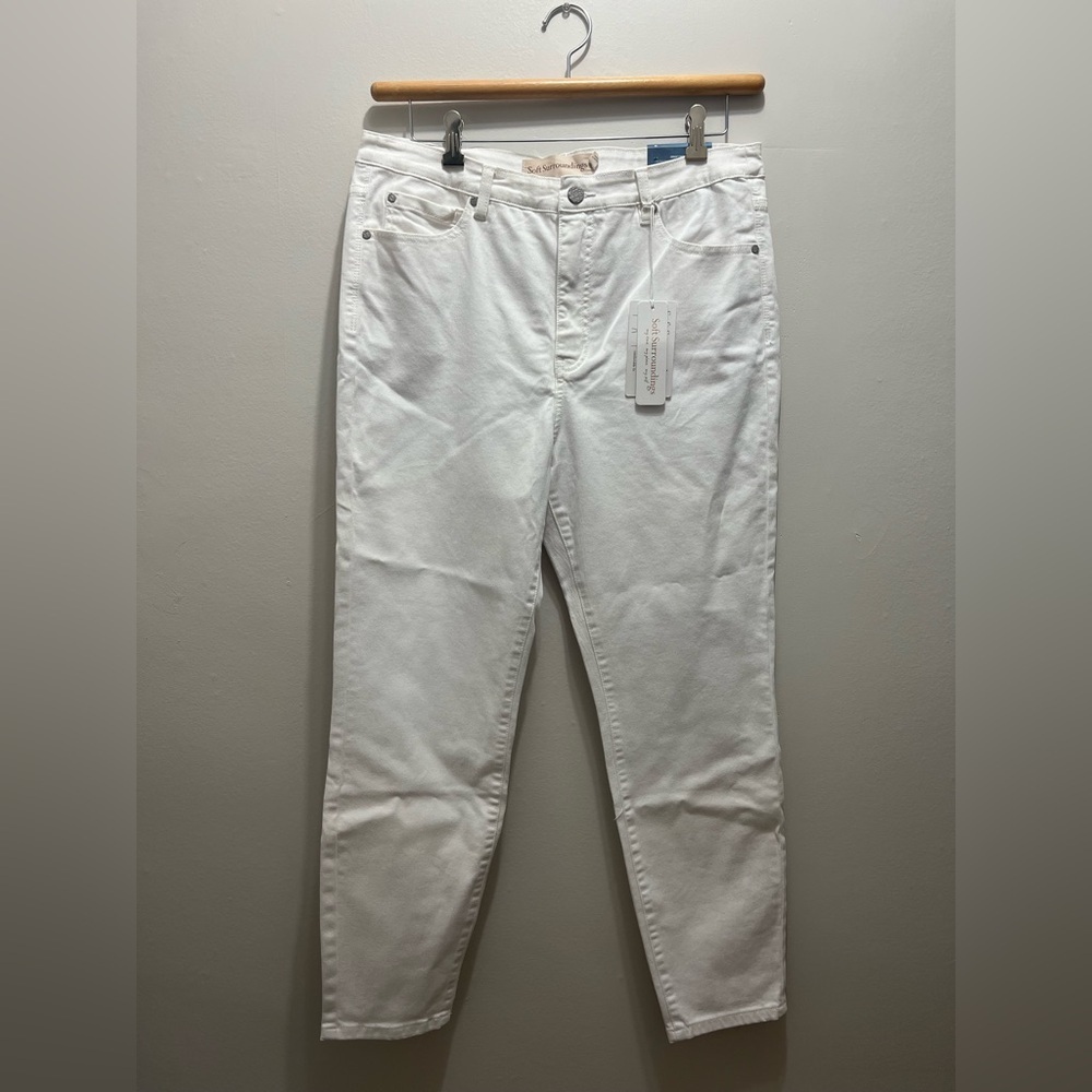 Soft Surroundings Women’s White Denim Jeans Ultimate High Rise Slimming Size 16